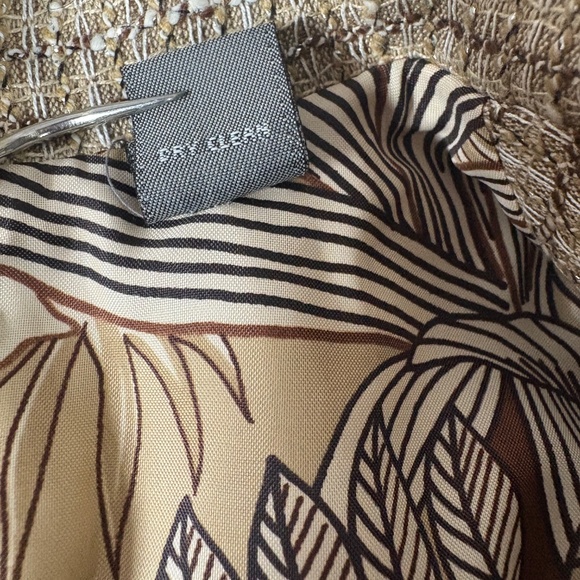 Kate Hill Women's Size 12P Brown Gold Mine Petite ClassyTweed Jacket - Picture 6 of 10